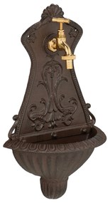 Starožitná nástenná fontána Relaxdays RD10050830 s kohútikom, 42 cm