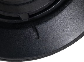 Moderné zapustené bodové svetlo čierne GU10 okrúhle bez rámu - Oneon