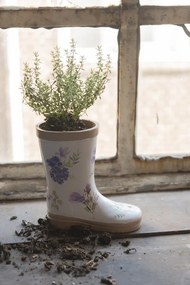 Dekoračný kvetináč v tvare gumovky s kvetmi - 17*8*18 cm