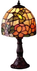 Tiffany stolová lampa KOLIBRÍK 15*29