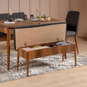 Rozkladací jedálenský stôl s 2 stoličkami a lavicou Vlasta (orech + antracit). Vlastná spoľahlivá doprava až k Vám domov. 1072187