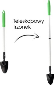 Garden Line Záhradná lopata s teleskopickou rukoväťou 71–106 cm