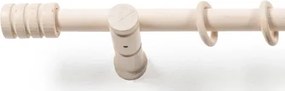Záclonová tyč s háčikmi Rullo 240 cm, biele drevo%
