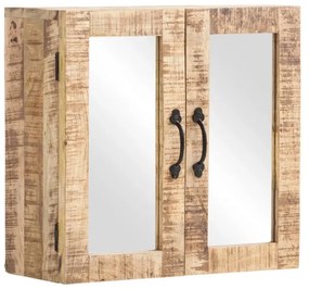 furniture-nabytek.cz - Masívna zrkadlová skrinka Caribou z mangového dreva, lakovaná, hnedá – 52×23×50 cm