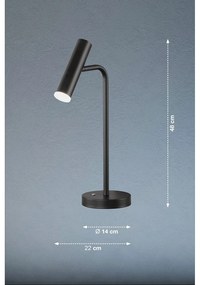 Čierna LED stmievateľná stolová lampa (výška 48 cm) Stina – Fischer &amp; Honsel