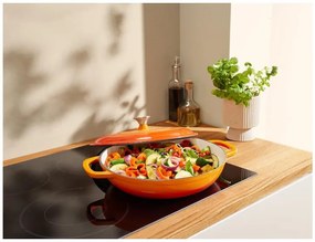 Silvercrest®  Liatinová servírovacia panvica, Ø 30 cm (oranžová)  (100393085)