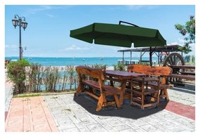 Zahradní slunečník s ochranným obalem BANANA 300 cm zelený