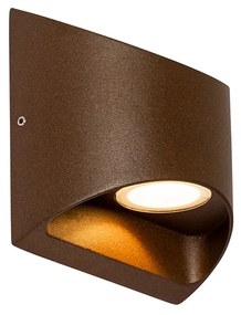 Moderné vonkajšie nástenné svietidlo hrdzavohnedá vrátane LED 2-svietidla IP54 - Mal