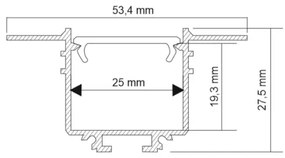 Shilo 1950 - LED Podhľadové svietidlo HANAWA LED/32W/230V 3000K CRI 90 čierna