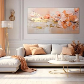Štrukturovaný obraz Zlatý dotyk prírody - PREMIUM ART 40x80 cm