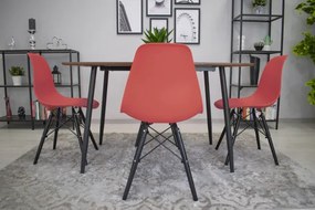 Set dvoch jedálenských stoličiek OSAKA cynober (čierne nohy) 2ks
