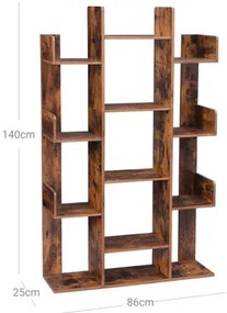 Knižnica NAVARO hnedá