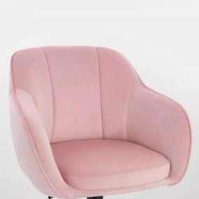 LuxuryForm DESIGN Stolička AVOLA VELUR na striebornom tanieri - svetlo ružová