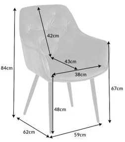 Stolička 41180 Milano Zamat Šedozelená  - Komfort-nábytok