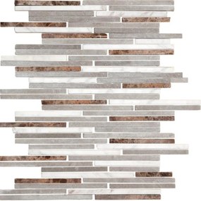 Kamenná mozaika Premium Mosaic Stone šedá 25x30 cm mat STMOS7140MIX1