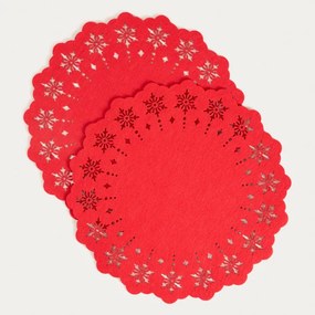 Sada podložiek pod taniere LEIS červená 760167 (2 ks)