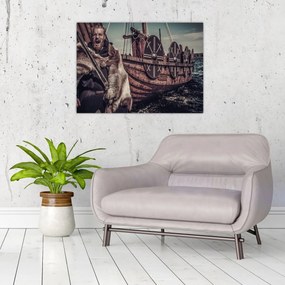 Obraz - Vikingský bojovník (70x50 cm)