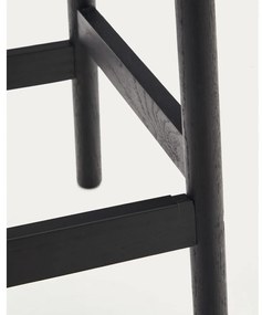 Čierne/v prírodnej farbe barové stoličky v súprave 2 ks z dubového dreva (výška sedadla 66 cm) Yalia – Kave Home