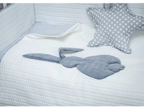 6-dielne posteľné obliečky Belisima Králiček 90/120 bielo-sivé