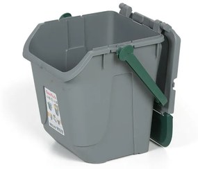 Mobil Plastic Plastový odpadkový kôš na triedenie odpadu ECOLOGY, 25 l, sivá/zelená