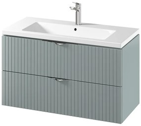 Cersanit Tirso, závesná umývadlová skrinka 994x447x572 mm + keramické umývadlo, zelená matná, S801-546