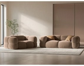 Hnedá zamatová pohovka 210 cm Loretto – Cosmopolitan Design