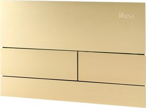 Rea Rea, podomietkový WC systém K011A-Q + zlaté matné splachovacie tlačidlo typ T, KPL-E0055