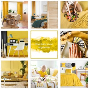 ZATEMŇOVACÍ ZÁVES NA PÁSKE ROSA 140X270 CM HORČICOVÁ