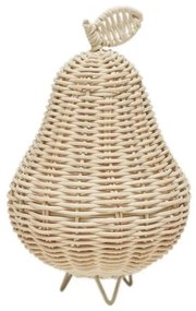 OYOY Prenosná ratanová lampička Pear 20 cm