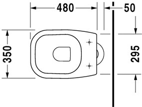 Duravit D-Code - Stojace WC, 530x350 mm, biela 21100100002