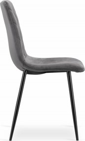 Set 2 kresiel TURIN - svetlosivý zamat