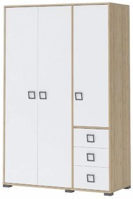 Skriňa 3D3S Kiki G33-BK/KI-15 beech/white