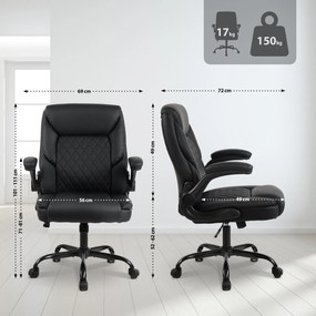 Kancelárska stolička Medfield koženka - čierna