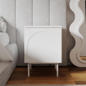 Noční stolek HELENE 40 cm bílá