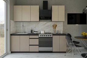 Moderná kuchynská linka 180 MELISA, satin/clay grey