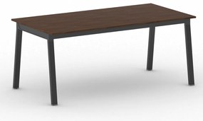 Rokovací kancelársky stôl PRIMO BASIC, 180x90 cm, čierna podnož, orech