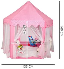 Detský palácový stan Kruzzel N6104 - ružový