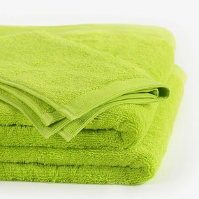 Goldea modalový uterák/osuška s prírodným vláknom - zelený 50 x 100 cm