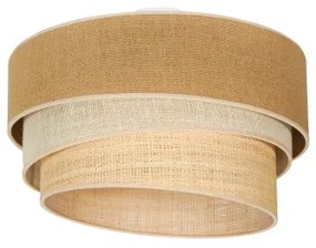 Duolla - Stropné svietidlo YUTE TRIO 3xE27/15W/230V pr. 60 cm hnedá/šedá/béžová