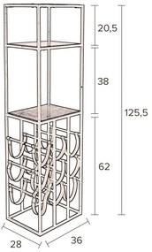 Zeleno-čierny regál na víno na 9 fliaš Mil - Dutchbone