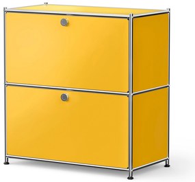 Kovová odkladacia skrinka »CN3« s výklopnými priehradkami, žltá