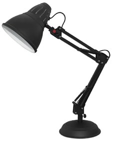 ACA DECOR Retro stolná lampa UFFICIO, čierna farba