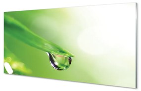 Obraz na skle Drop list slnko 125x50 cm