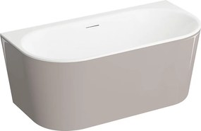 Polimat Akrylátová voľne stojaca vaňa k stene Sola 160x75 POLIMAT-Rozmery: 160x75, POLIMAT-Farba vane: Biela / grafit lesk