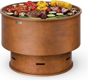 Blumfeldt Pompeji ohnisko s grilom | Ochrana proti iskrám | Odolné voči prevráteniu | Robustné | 60 cm