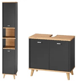 Livarno®  Vysoká skrinka do kúpeľne Corfu + Skrinka pod umývadlo Corfu  (800011625)