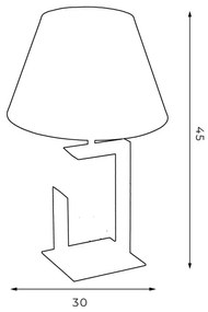 Stolná lampa 1xE27/60W/230V 45 cm modrá/zlatá