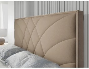 Čalúnená posteľ s matracmi a úložným priestorom GINA 180x200 cm béžová