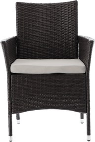 CH 9-dielna súprava ratanového nábytku - hnedá