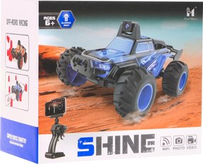 Ramiz Diaľkovo ovládané terénne auto SHINE s Wi-Fi kamerou pre deti 6+ 2,4 GHz diaľkové ovládanie + chytač telefónu + 6 pohárov + svetlá